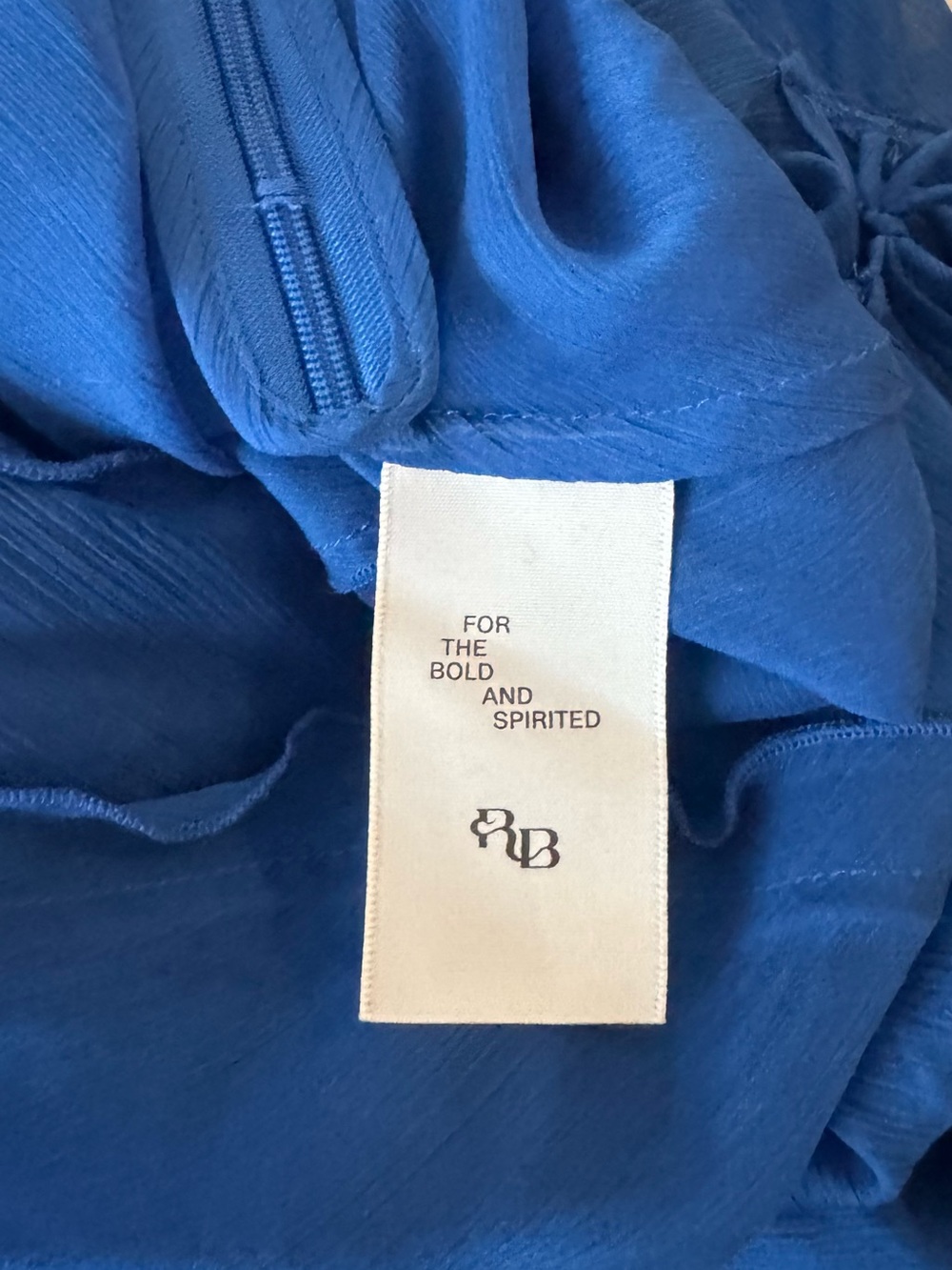 New Rat & Boa Farretti Dress Maxi Blue Sheer Cobalt Small - Picture 11 of 12